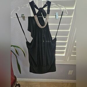 Elegant Black Sleeveless Top Size 1X